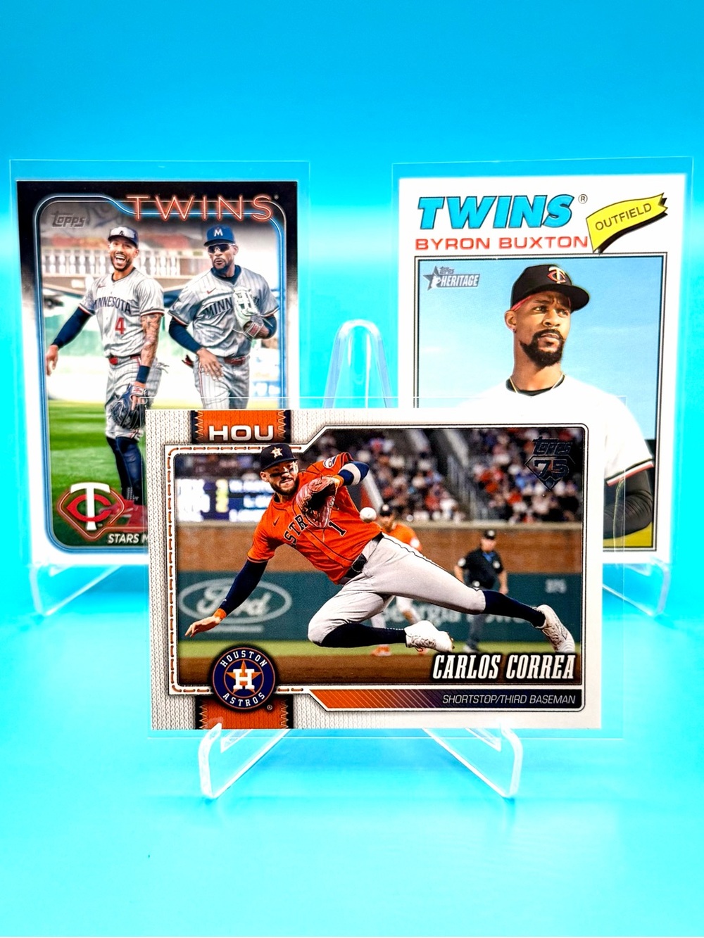 🔥Carlos Correa & Byron Buxton Lot! Topps 75 + Topps Heritage + Twins Pillars!